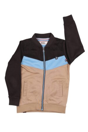 Bruin-blauwe gilet - 4funkyflavours - 110/116