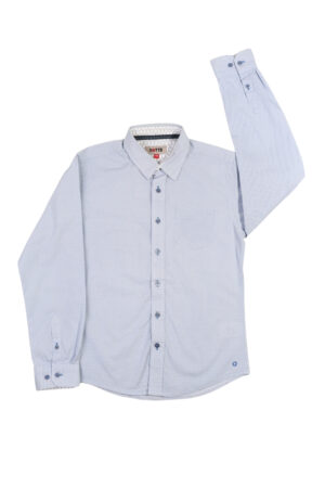 Wit-blauw hemd - Dotts - 152