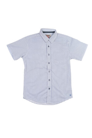 Wit-blauw hemd - Dotts - 152