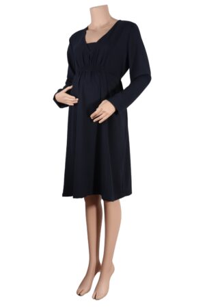 Donkerblauw kleedje - Mamalicious - XL