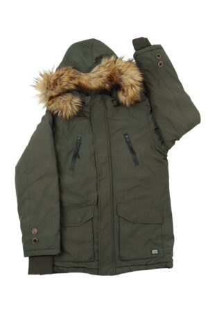 Donkdergroene winterjas - Cars Jeans - 164