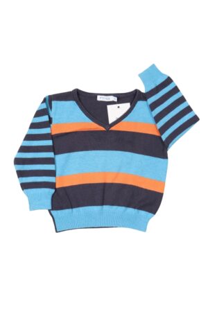 Blauw-oranje truitje - P'tit Filou - 80