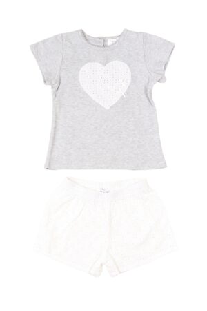 Grijs-witte shortama - Cotolini - 80