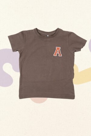 Kakibruin t-shirtje - Name it - 86