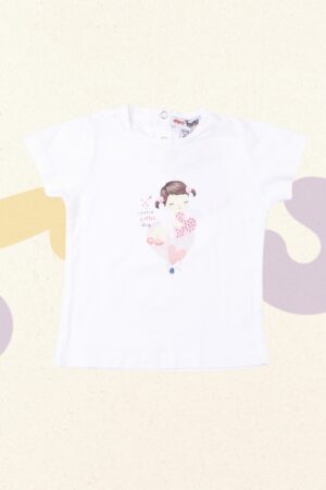 Wit t-shirt - Mini Yours - 80