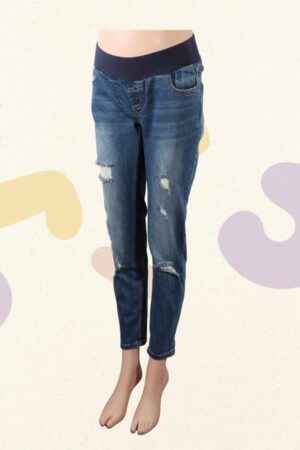 Blauwe jeans used look - Ripe - S