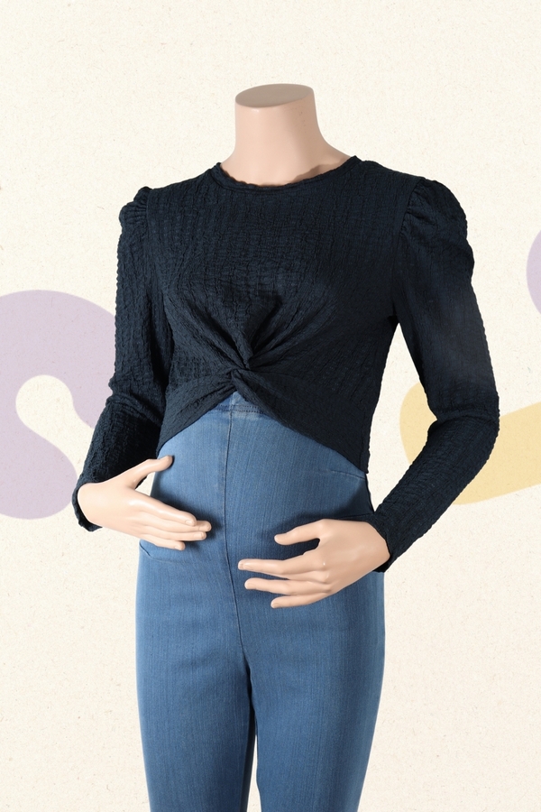 Donkerblauw truitje - Mamalicious - L