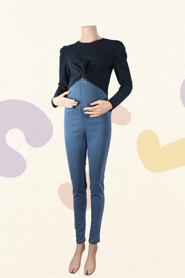 Donkerblauw truitje - Mamalicious - L