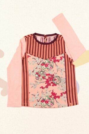 Longsleeve bloemen strepen - Scotch & Soda - 128