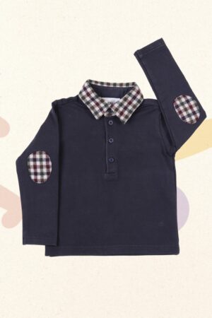 Longsleevepolo ruitjeskraag - Natini - 98