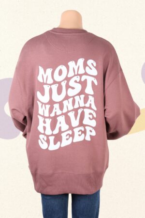 Donkerroze sweater backprint - XL