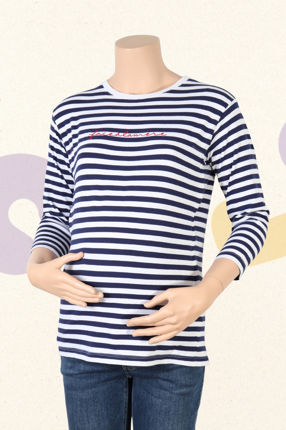 Gestreepte longsleeve - Tajinebanane - S