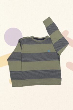Kaki-blauwe longsleeve - Tumble 'n Dry - 110