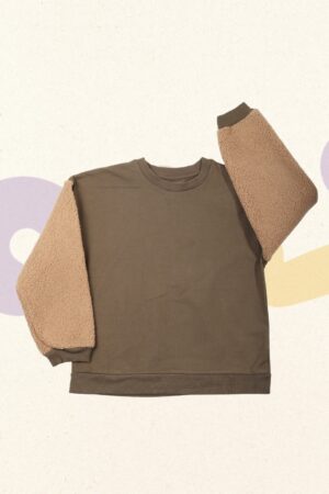 Kaki-bruine sweater - Nixnut - 110
