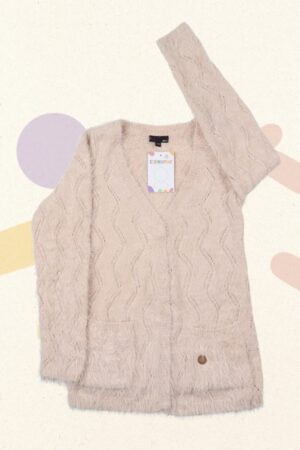 Ecru fluffy gilet - JBC - 140